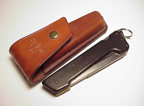 Folding Hatchet and Leather Case invented and prototyped in MINT Design.
