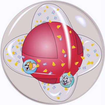 Invention graphic 3D Illustration of a toy ball invention 