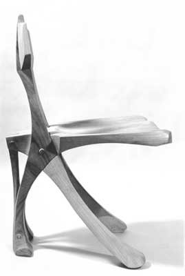 Creative Bone Chair - Hand carved by Mark Giordano out of solid maple.