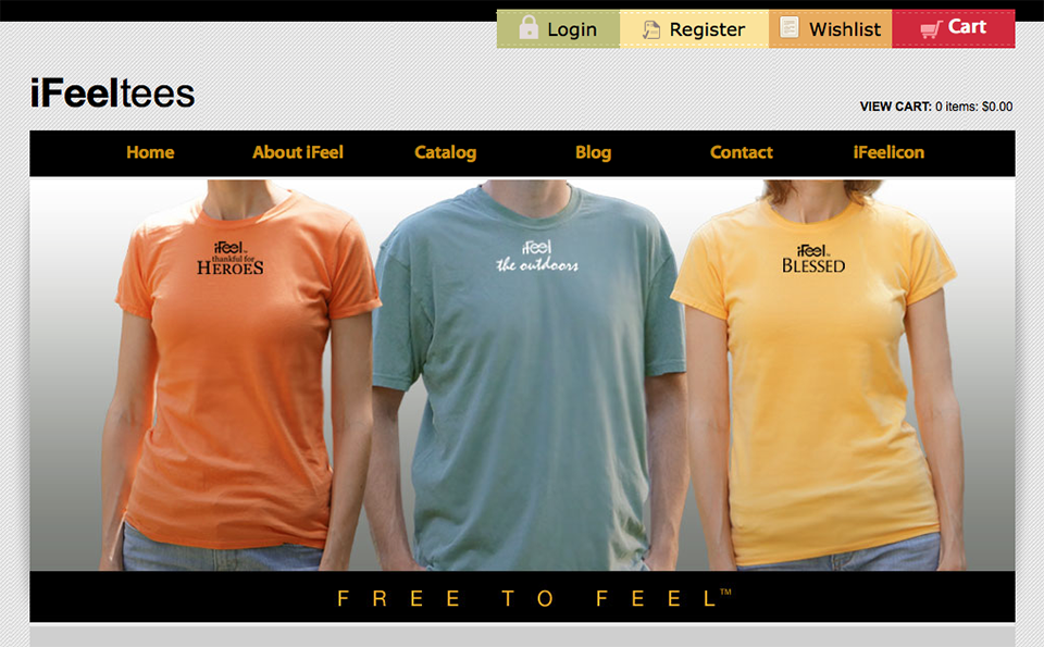 iFeel Tees Website