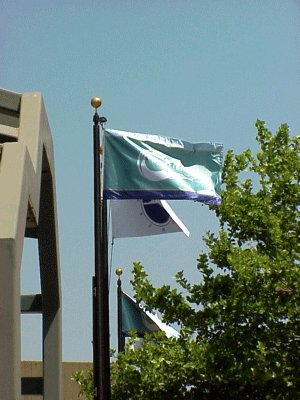 Exterior placement of nauticus flags