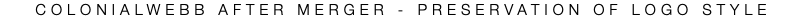 COLONIALWEBB AFTER MERGER - PRESERVATION OF LOGO STYLE