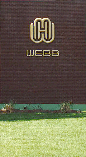 Corporate headquarters main bronze building sign